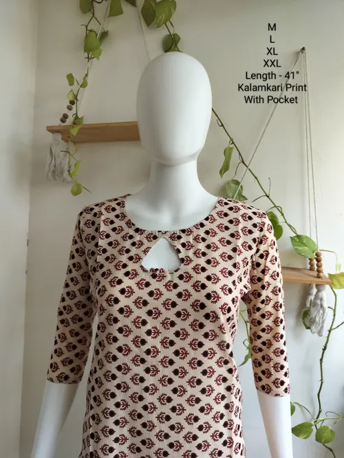 Kalamkari Print Cotton Kurti 6
